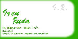 iren ruda business card
