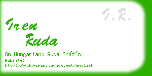 iren ruda business card